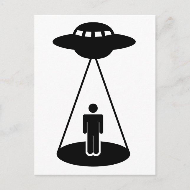 UFO-Entführung Postkarte (Vorderseite)