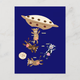 UFO-Entführung von Kühen Postkarte