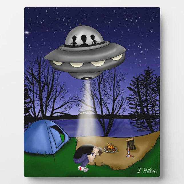 UFO Extraterrestrische Alien der Entführung Fotoplatte (Vorderseite)