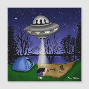 UFO Extraterrestrische Alien der Entführung Magnetkarte
