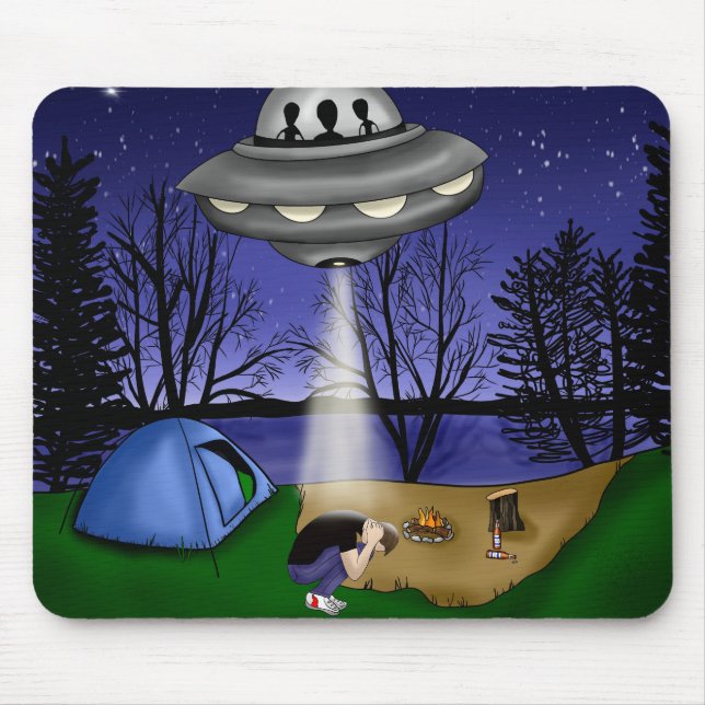 UFO Extraterrestrische Alien der Entführung Mousepad (Vorne)