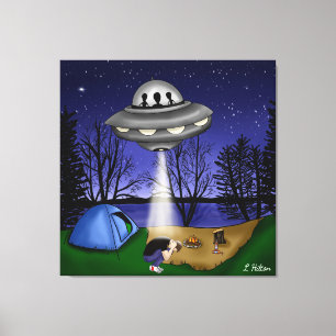 UFO Extraterrestrische Entführung Alien Art Leinwanddruck