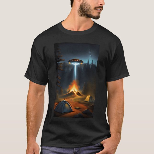 UFO fire Camping friends T-Shirt (Vorderseite)