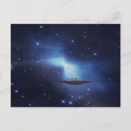 UFO-Flugobjekt im Weltraum Postkarte