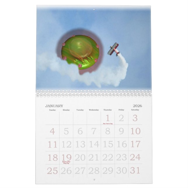 UFO-Flugschau über Los Gatos Kalender (Jan 2026)