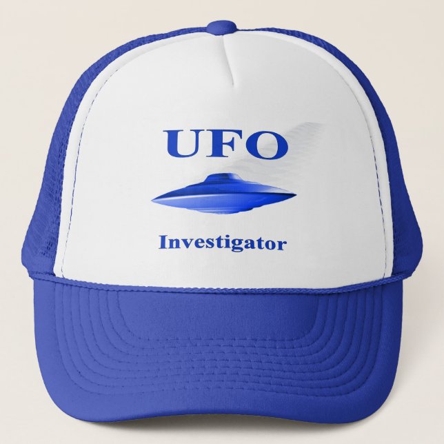 UFO-Forscher-Hut - Blau Truckerkappe (Vorderseite)