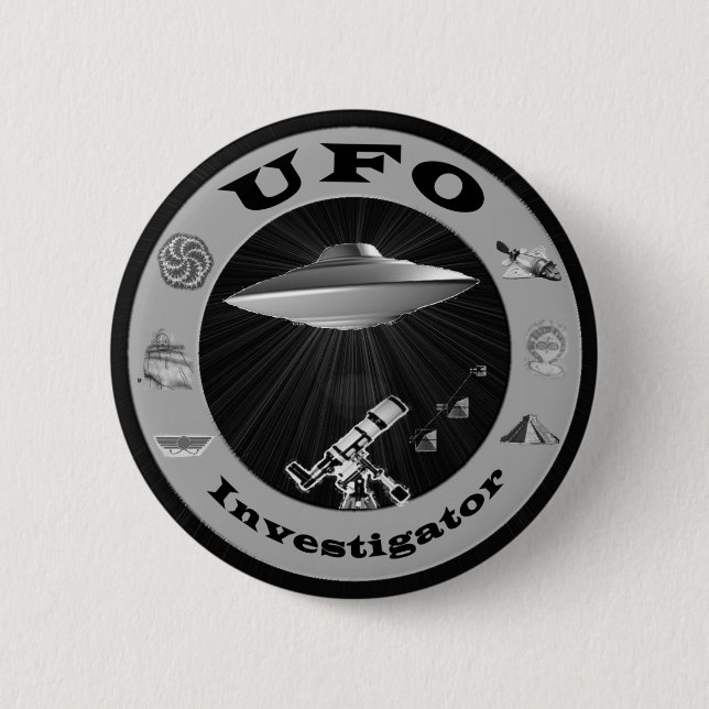 UFO-Forscher-Knopf Button (Vorderseite)