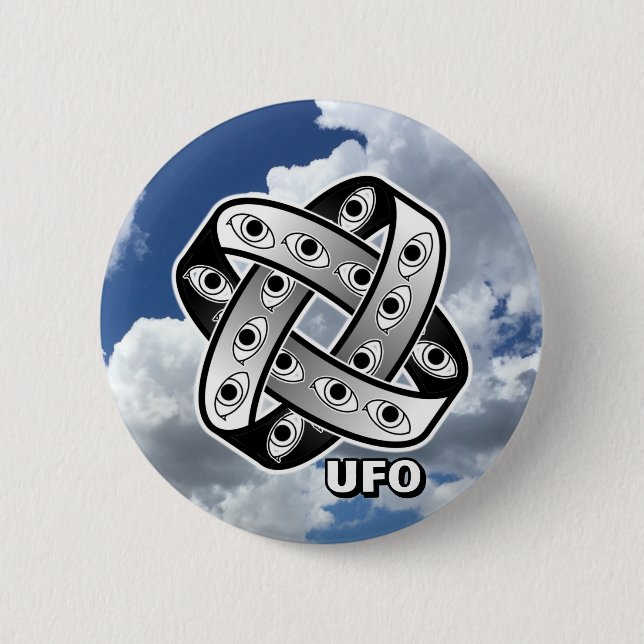 UFO Goofy Eyes  Button (Vorderseite)