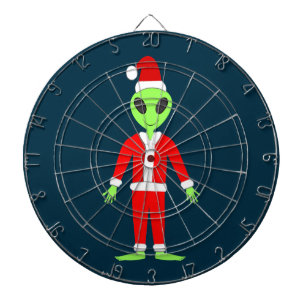 UFO Ho Ho Father Weihnachts-Alien Dartscheibe