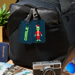 UFO Ho Pater Weihnachts-Alien Individuelle Name Gepäckanhänger
