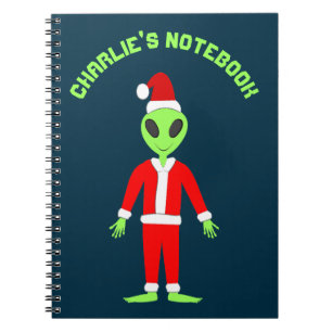 UFO Ho Pater Weihnachts-Alien Individuelle Name Notizblock