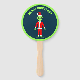 UFO Ho Po Weihnachtszeit Alien Custom Fächer