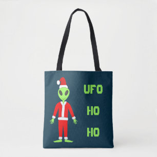 UFO Ho Po Weihnachtszeit Alien Custom Tasche