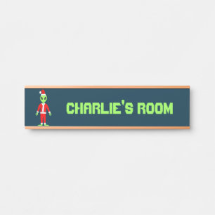 UFO Ho Po Weihnachtszeit Alien Custom Türschild
