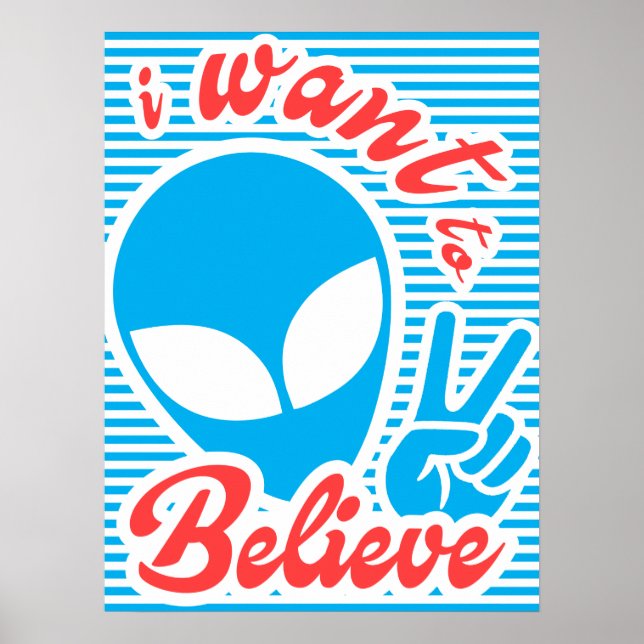 UFO, ich Wollte zu glauben, Alien Poster (Vorne)