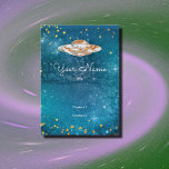 UFO in der Kunstgalaxie Visitenkarte<br><div class="desc">Fliegende Untertasse/UFO vor künstlerischem galaxischem Hintergrund. Eine riesige Visitenkarte /Persönliche Visitenkarte für UFO-Experten ,  Science-Fiction-Autoren ,  Blogger /alle,  die dieses Thema Lieben . Beide Seiten bedruckt. Einzigartiges Design von Alma Wad unter Verwendung von Elementen verschiedener Quellen . Es kommt 100 pro Packung .</div>