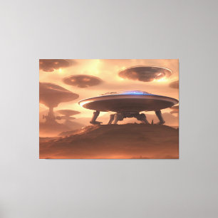 UFO Invasion Canvas Print Leinwanddruck