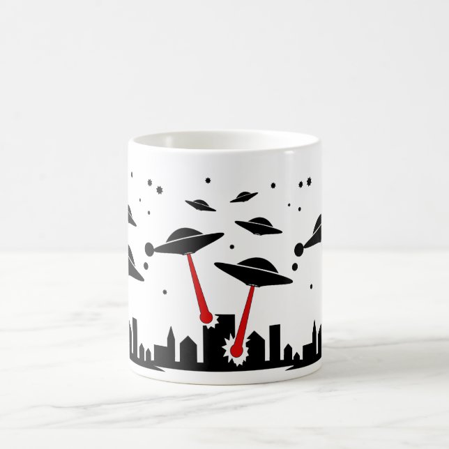 UFO-Invasion Kaffeetasse (Mittel)