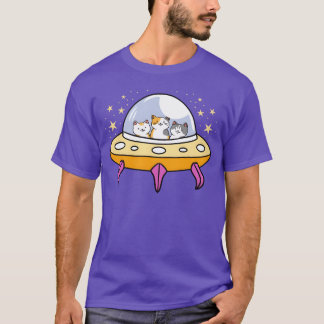 UFO-Katze für Katzenliebhaber-Jungen T-Shirt