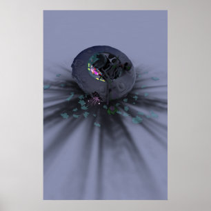 UFO klatschen hinunter Plakat