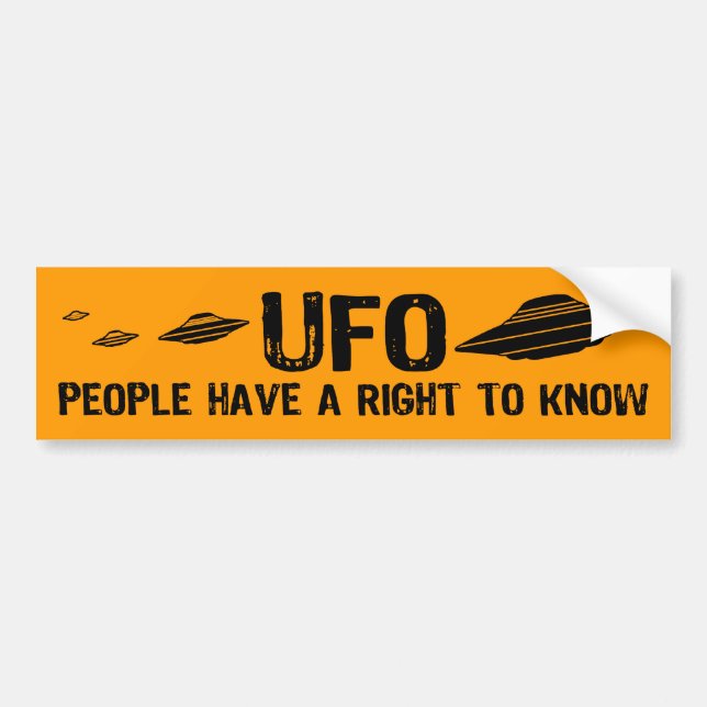 UFO-Leute haben ein Recht zu kennen Autoaufkleber (Vorne)