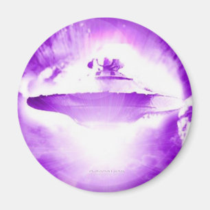 UFO Lila Anreise Magnet