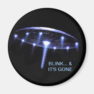 UFO-Magnet, herauf, herauf u. weg Magnet