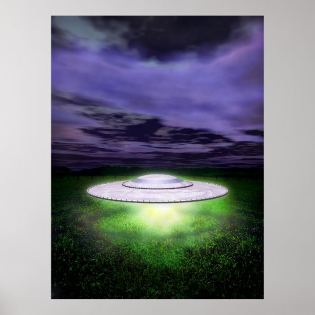 UFO-Nachtlandung Poster (Vorne)