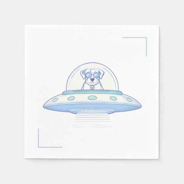 UFO PETS - Baby Shower - Serviette (Vorderseite)