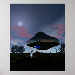 UFO-Plakat zur Verstümmelung von Rindern Poster