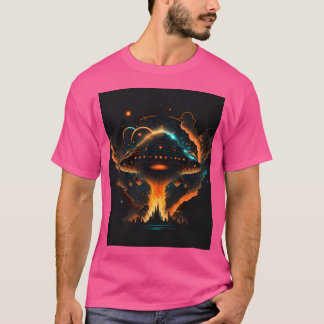 Ufo Retro Abduction City Alien Sci Fi Space Shirt