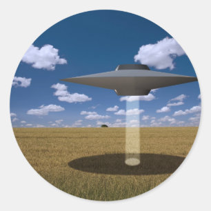 UFO RUNDER AUFKLEBER
