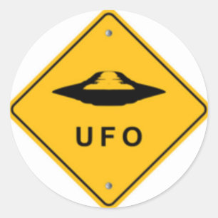 UFO RUNDER AUFKLEBER