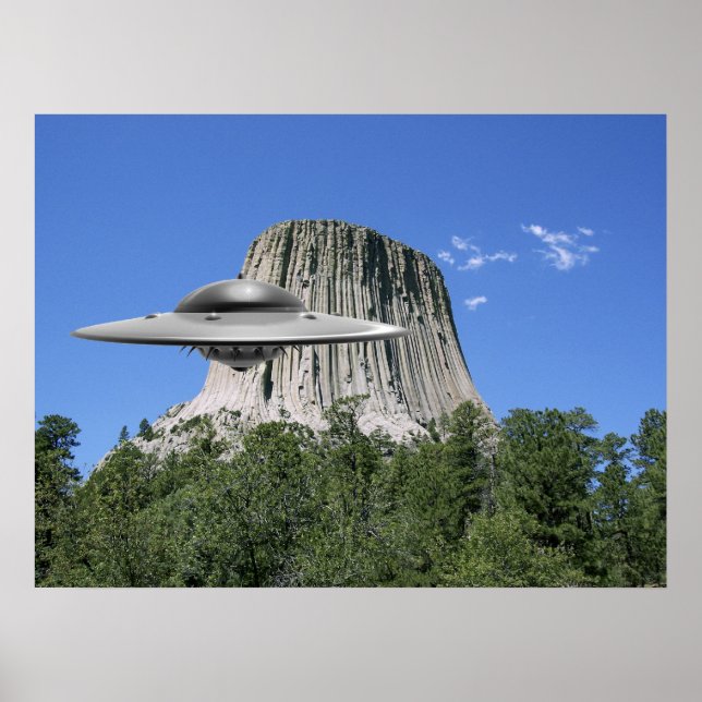 UFO Salamander am Devils Tower Poster (Vorne)