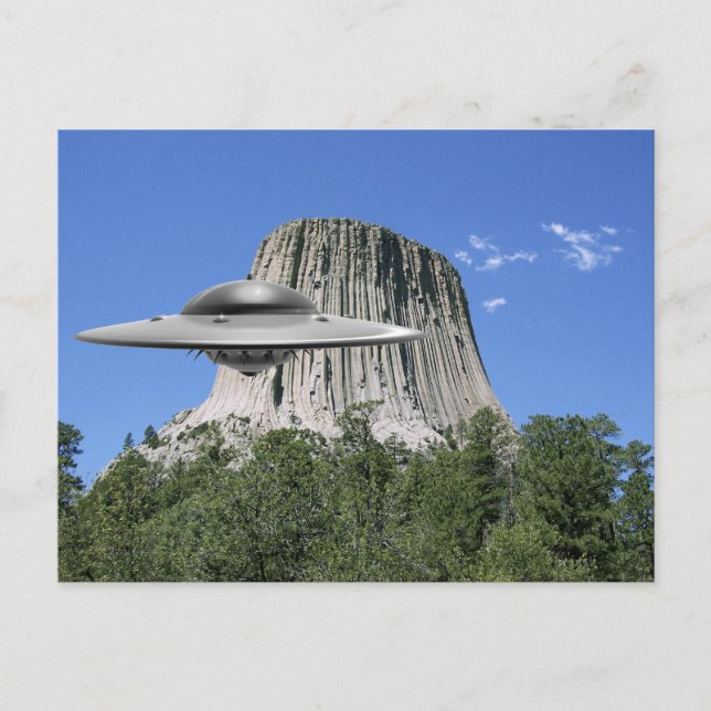 UFO Salamander am Devils Tower Postkarte (Vorderseite)