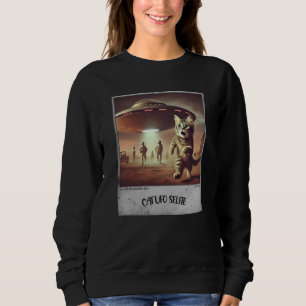 UFO Selfie: Scared Kitty (Frauenjunge) #02 Sweatshirt