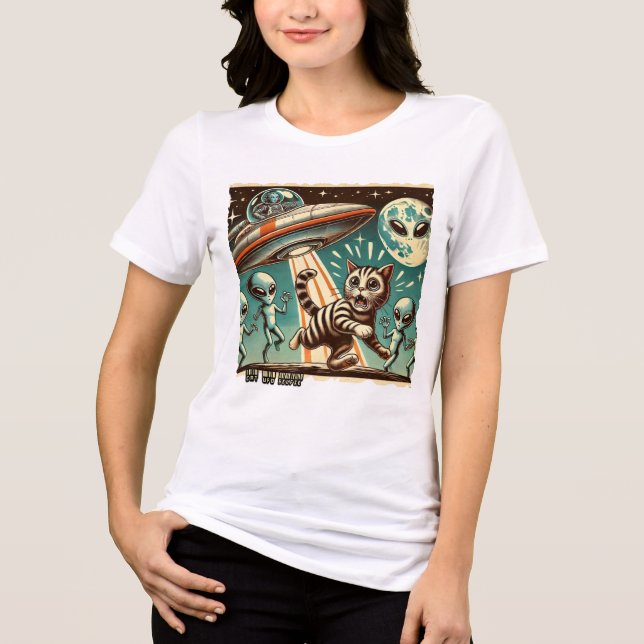 UFO Selfie: Vintage Invasion (T - Shirt der Frau) (Vorderseite)