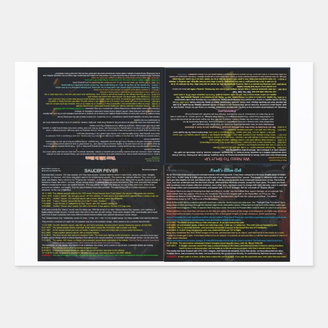 UFO-Serie: UFO, Mars Mix Geschenkpapier Set (Vorderseite)