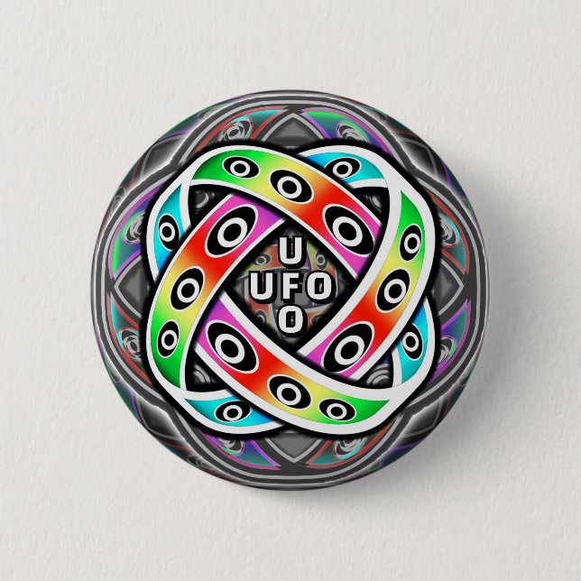 UFO - Täusche das Auge Button (Vorderseite)