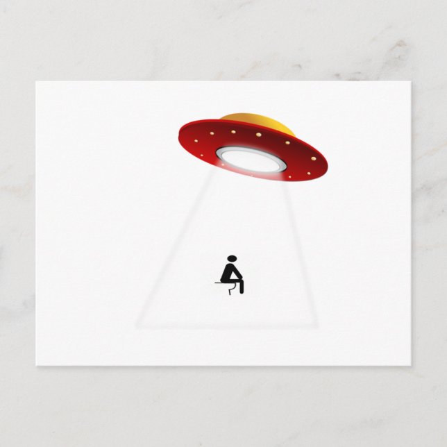 UFO-Toilette Postkarte (Vorderseite)