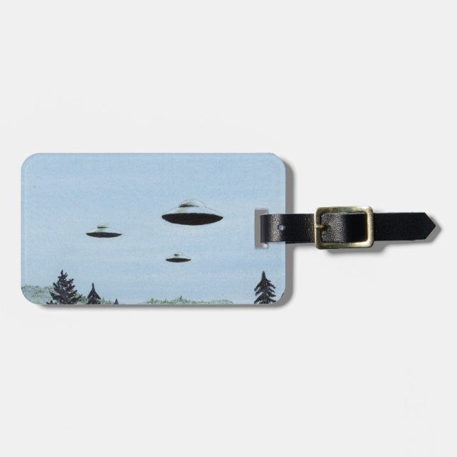 UFO Trio Gepäckanhänger (Vorderseite horizontal)