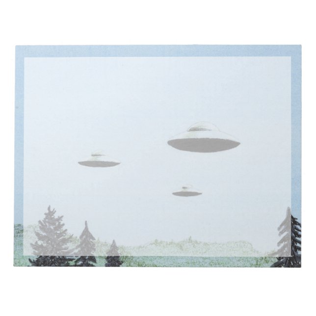 UFO Trio Notizblock (Vorderseite)