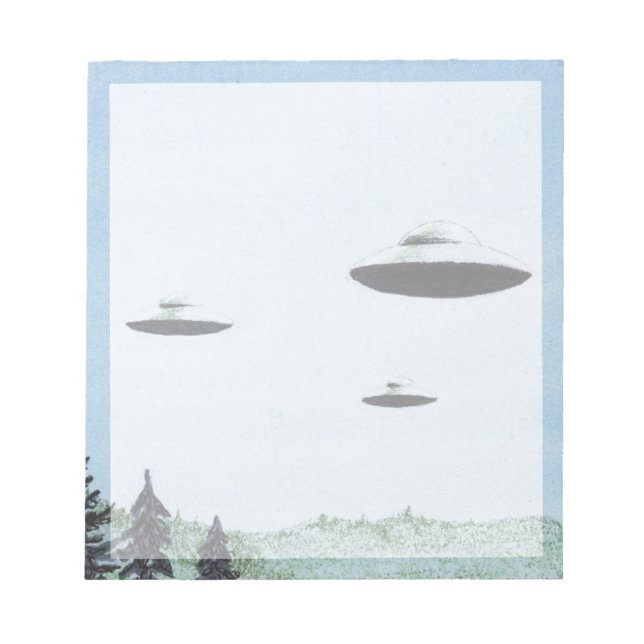 UFO Trio Notizblock (Vorderseite)