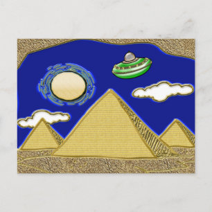 UFO über Ägypten Postkarte
