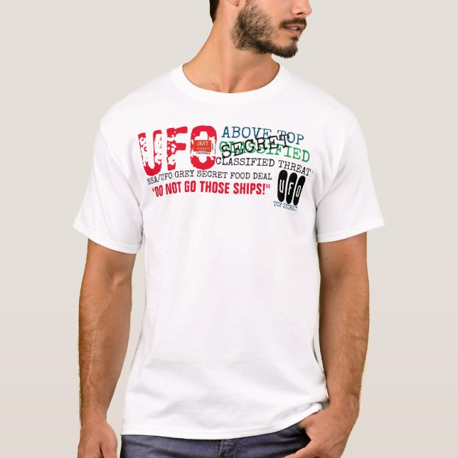 UFO ÜBER TOP SECRET Herren Basic T-Shirt (Vorderseite)