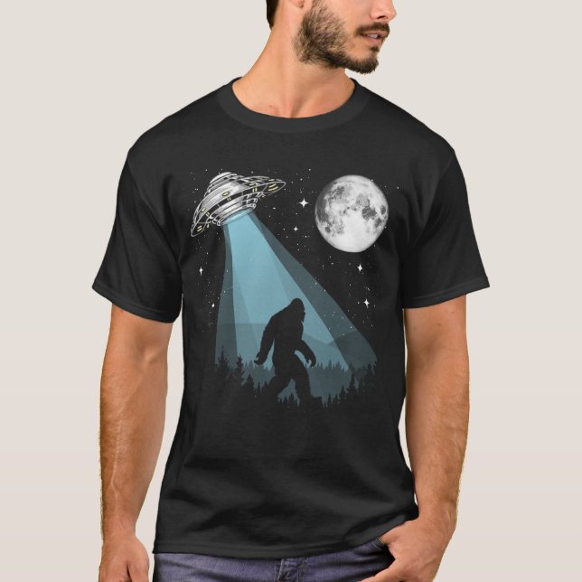 UFO-Verschwörung Mondstars Night Nature T-Shirt (Vorderseite)