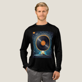UFO-Vinyl-Plattendesign Tri-Blend Shirt