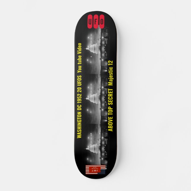 UFO WASH DC  1952  Skateboard (Vorderseite)