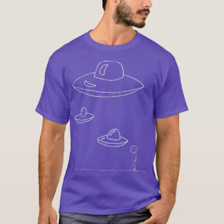 Ufo watching space man scifi  T-Shirt