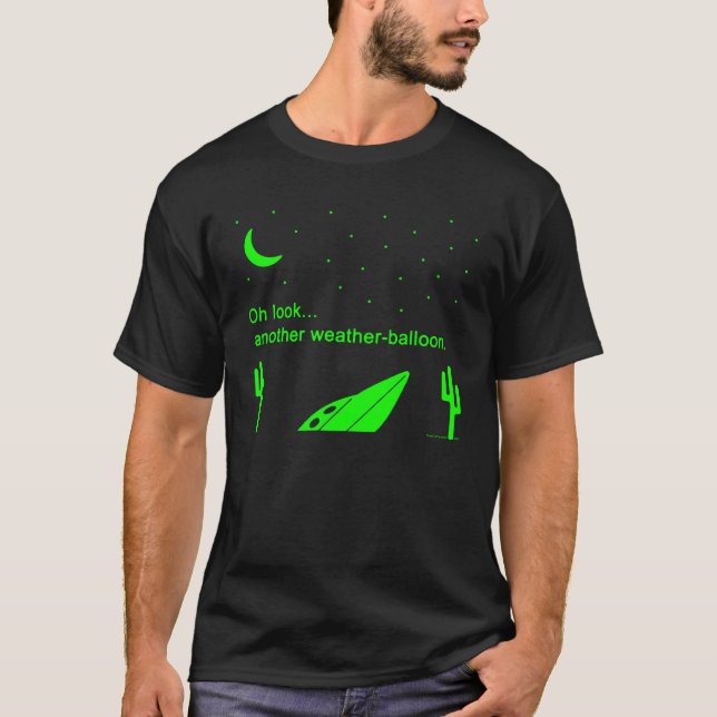 UFO-Wetterballonbereich 51 T-Shirt (Vorderseite)